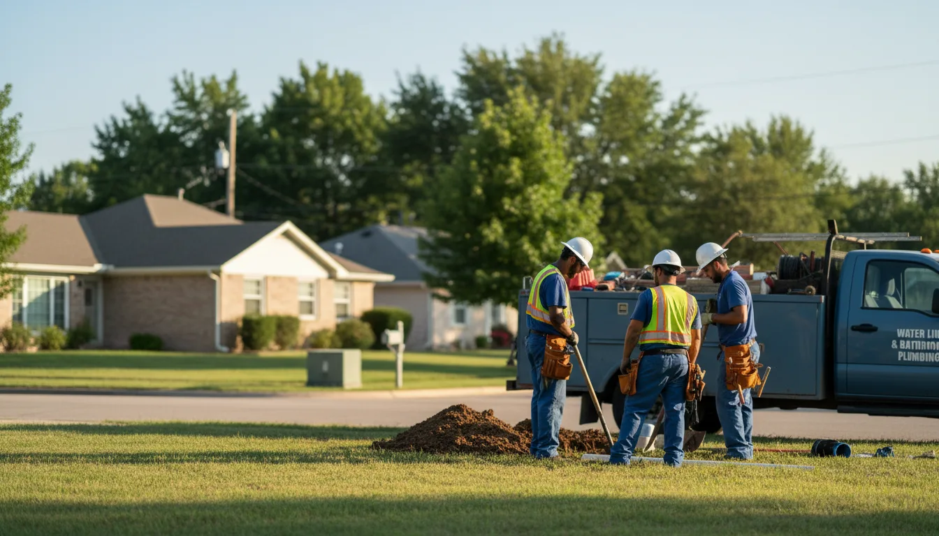 Residential water line and bathroom plumbing service in South Newfane, VT